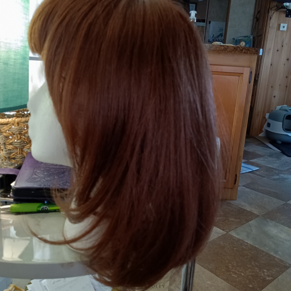West Bay Chestnut Red Layered Wig with Side Bangs